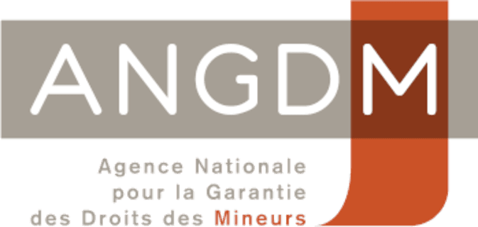 Logo de l'ANGDM, Agence nationale pour la garantie des droits des mineurs
